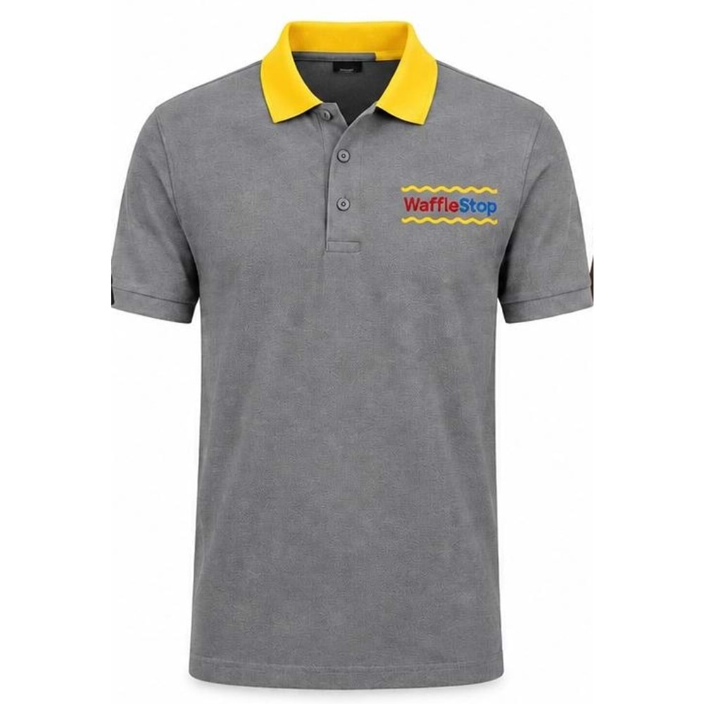 Tshirt Kısa Kol Polo Yaka XS - Gri